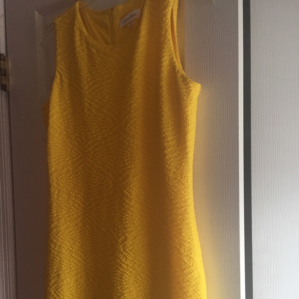 Yellow Calvin Klein dress